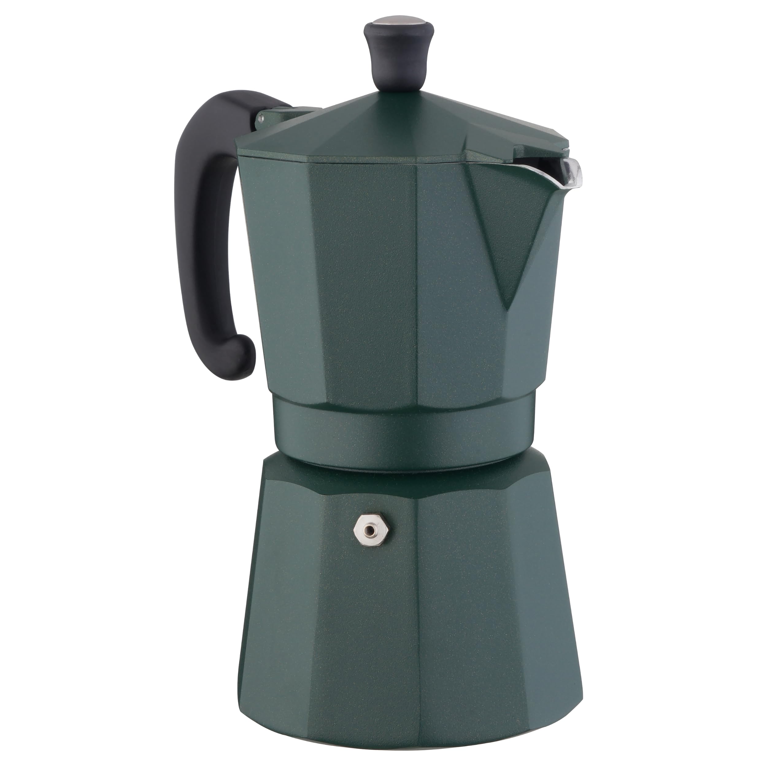FOREVER Caffettiera Moka per Induzione, Miss Moka Prestige Induction 'All Green', Caffettiera Moka per Casa, Caffettiera Portatile per Viaggio, inclusa Guarnizione in Silicone (6 Tazze)