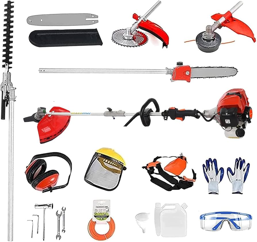 5 in 1 Gas Weed Eater, 52CC 2-Stroke Weed Eater Gas Powered