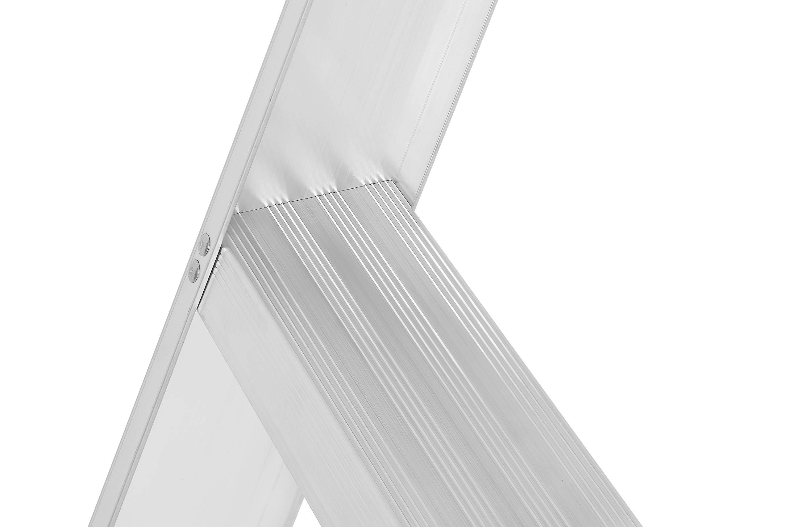 Hymer Stufenanlegeleiter 5 Stufen (breite Stufen, große Leiterschuhe, D-Holm Konzept, Arbeitshöhe ca. 1,95 m) 601205