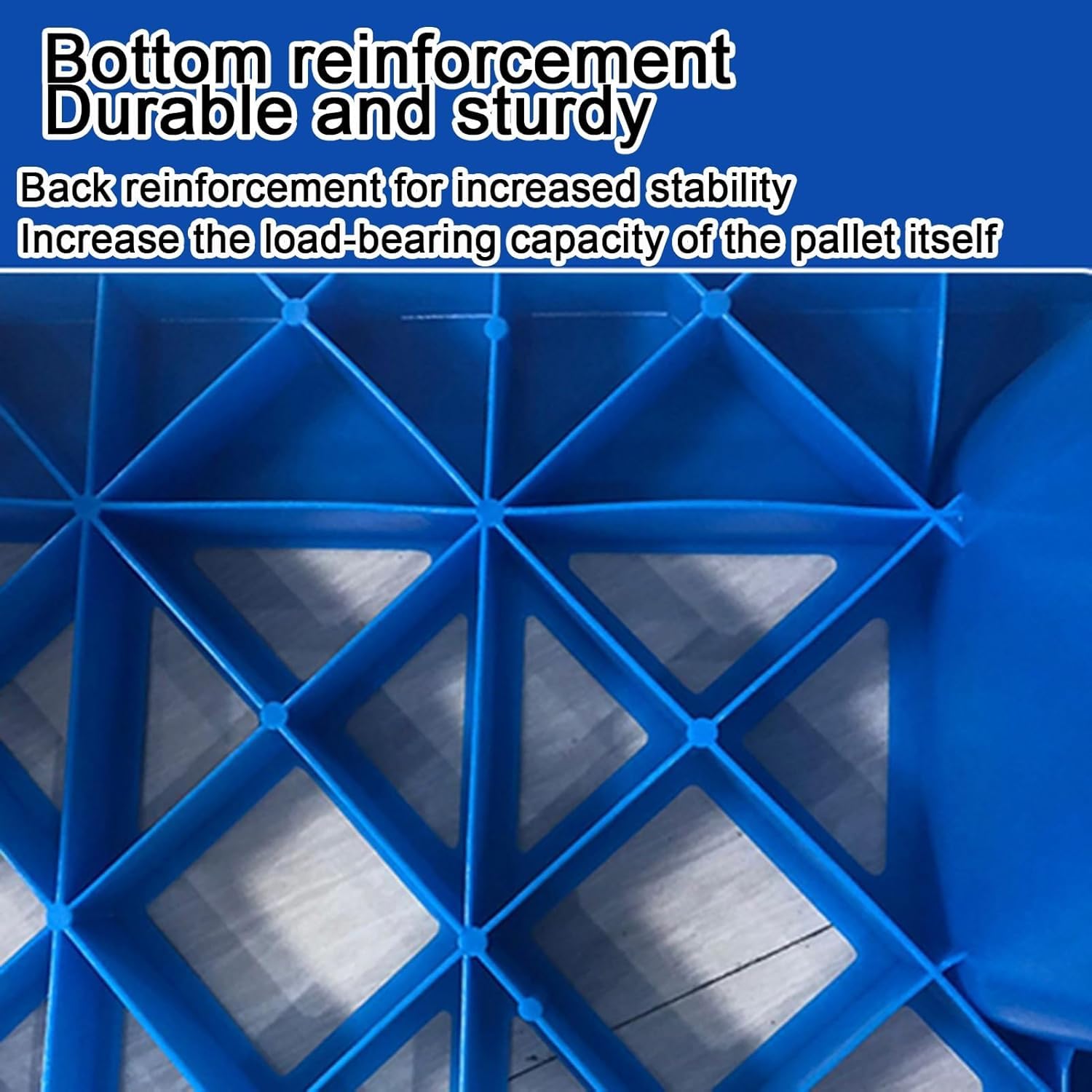 Palettes en polyéthylène Palettes en Plastique légères Palettes en Plastique de sécurité emboîtables Rayonnages de Stockage d'entrepôt Empilage Facile Palettes(Black-1pack)