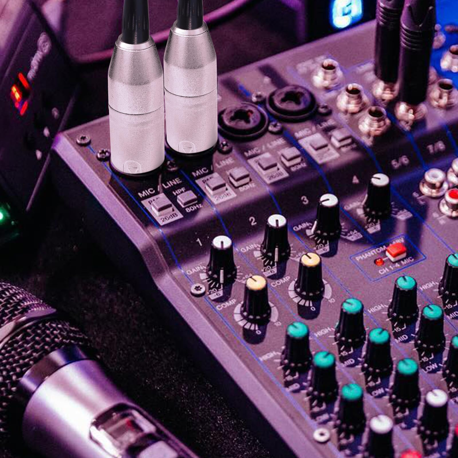 Amazon.co.jp: 4ピンミニXLRコネクタ、TA4F 4ピンオス→XLR 3ピンオス