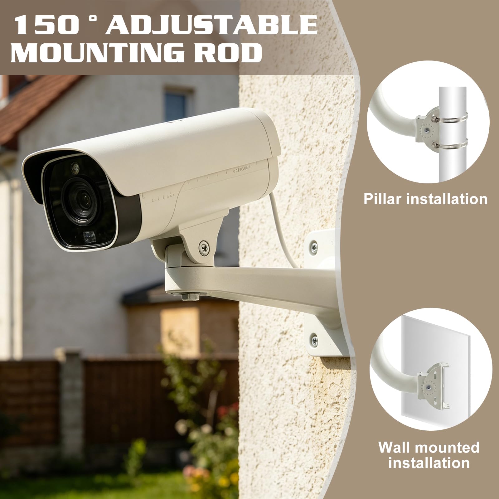 2 Stück Universal Wireless Bridge Halterung, J-Masthalterung, 150° Verstellbarer Edelstahlmast Und Wandhalterung, Brückenhalterung für Die Installation Einer Drahtlosen Brücke