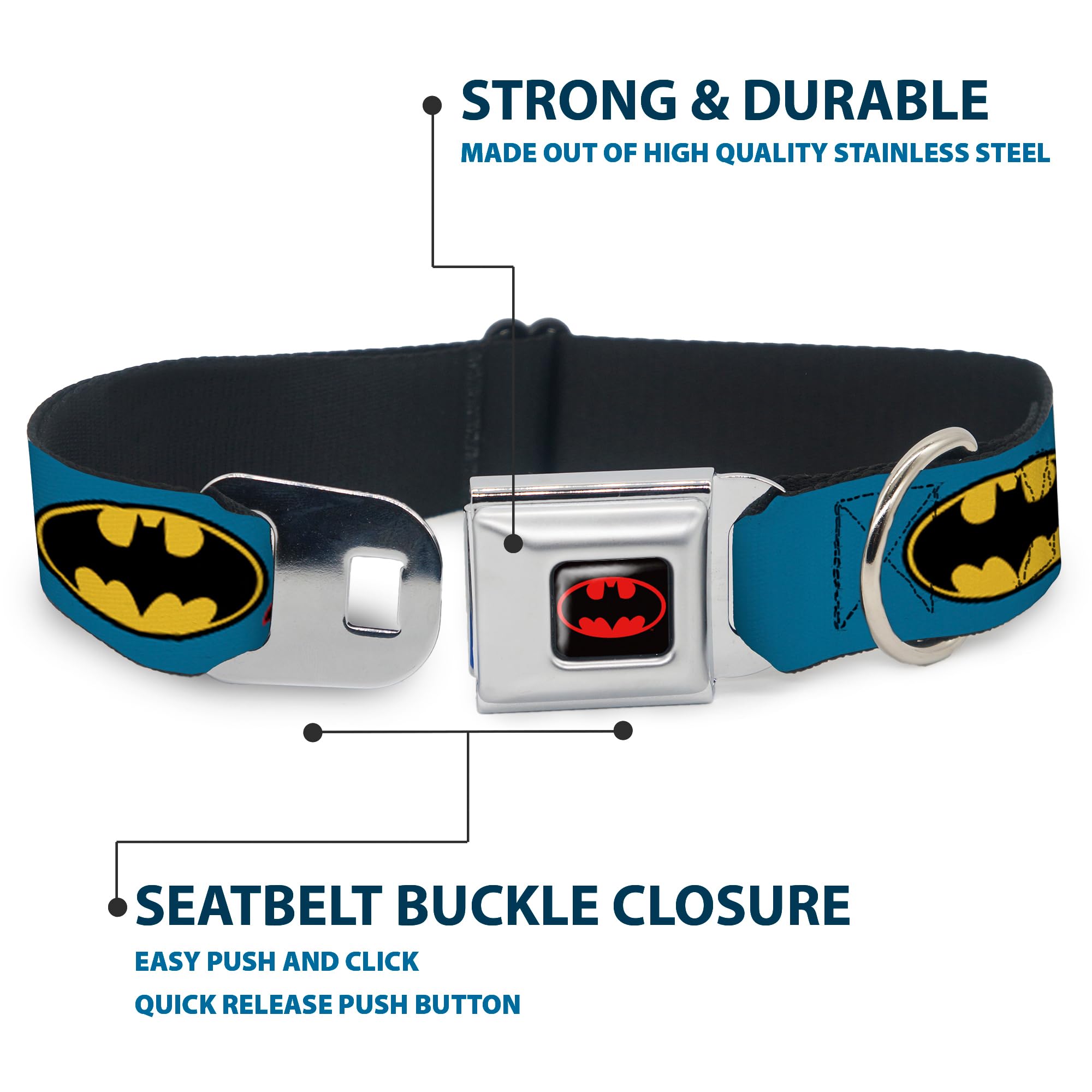 Buckle-Down DC-WBM013-WL Dog Collar Seatbelt Buckle, Vintage