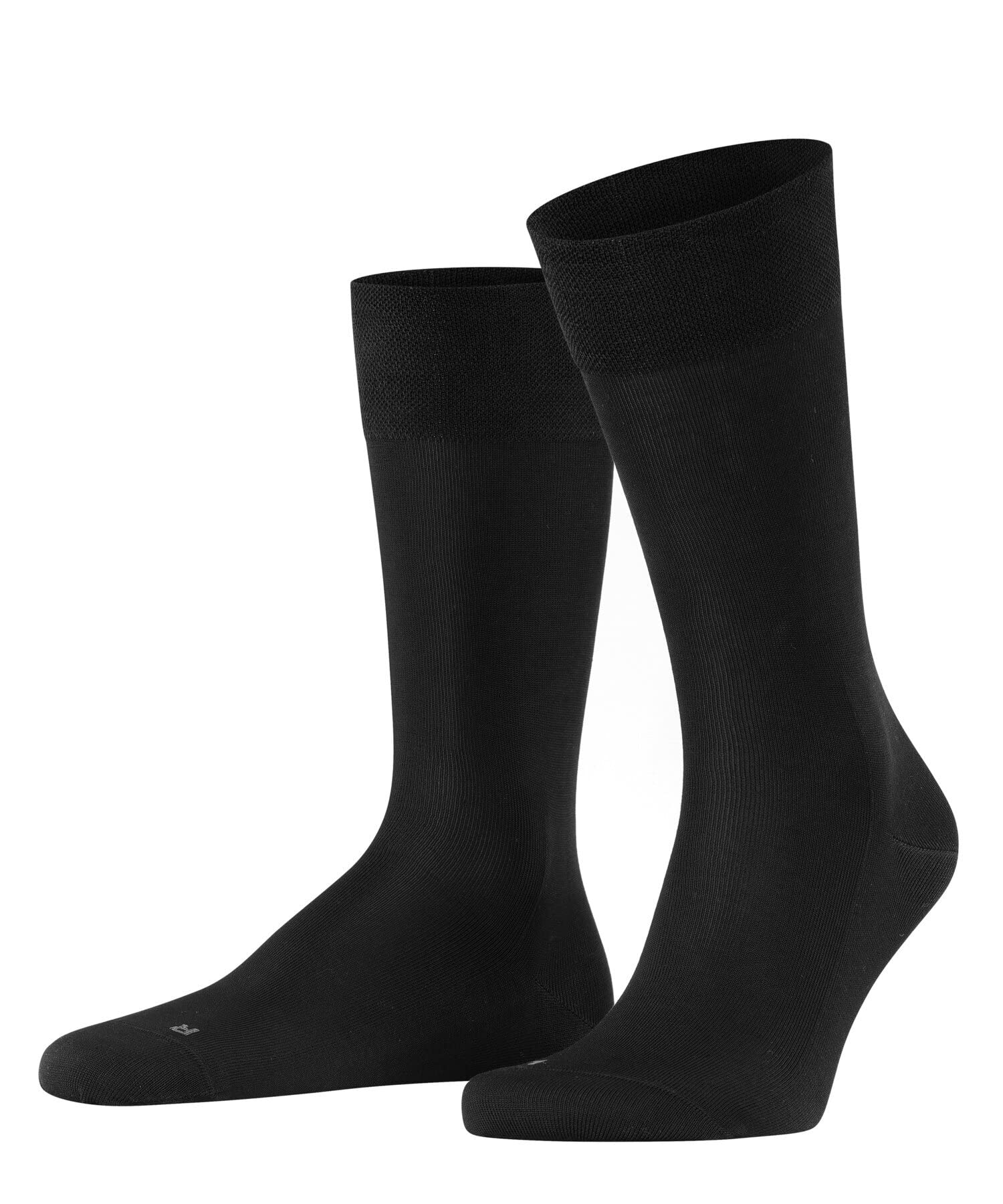 FALKE Men's Sensitive Malaga Socks, Cotton, Black (Black 3000), 8.5-11 (1 Pair)