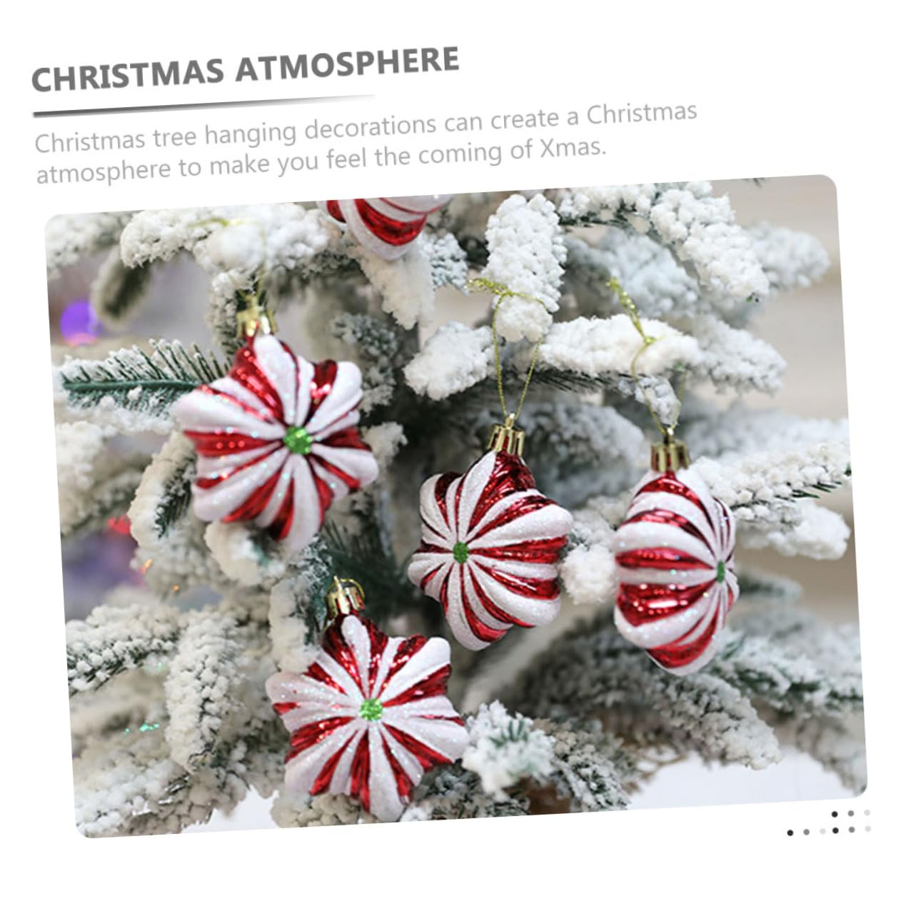 Cabilock Adornos Colgantes Navideños para Árbol De Navidad Bolas Decorativas con Diseño Temático Ornamentación Ligera Y Duradera para Festivo 6 Piezas X 5