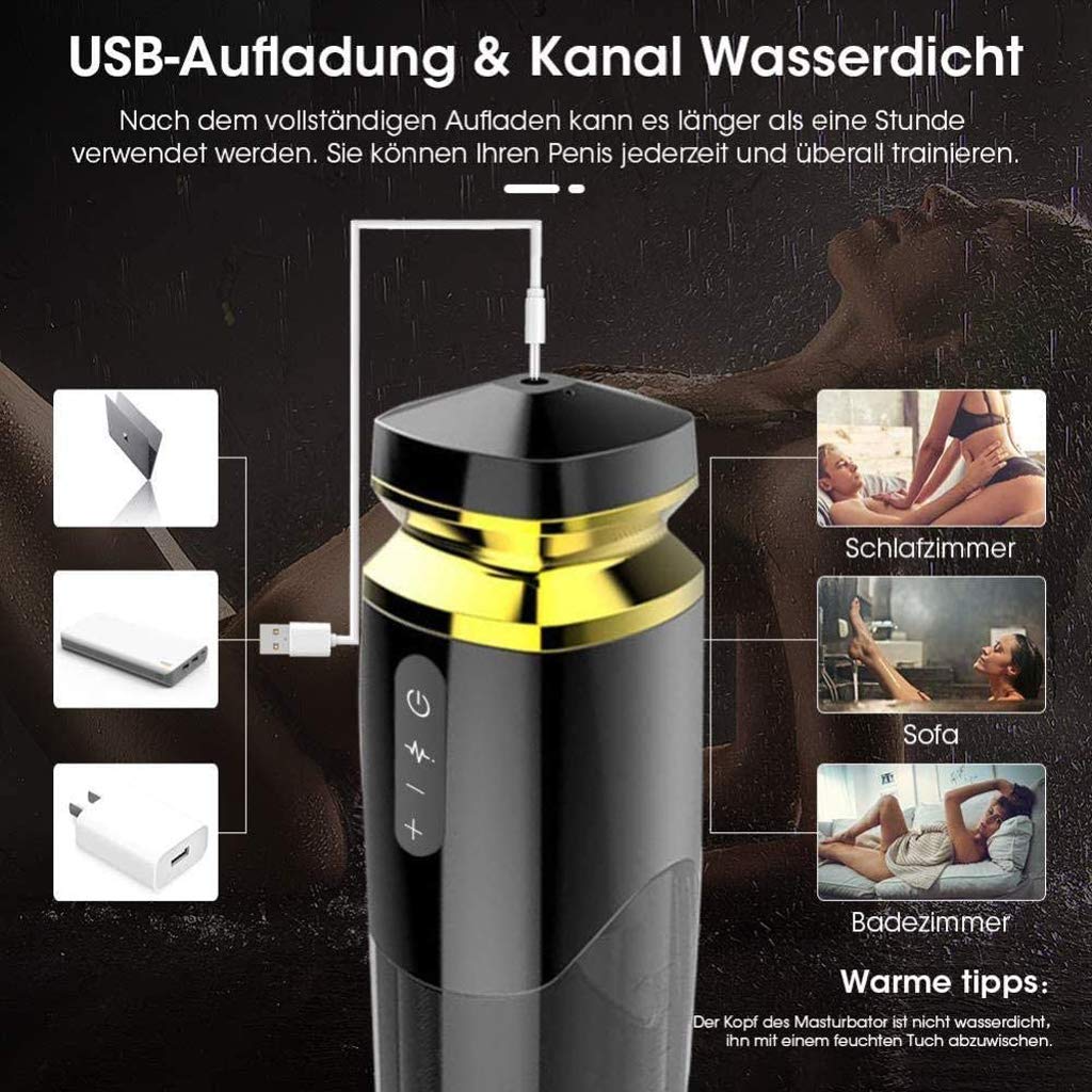 Sexy Penis-Übungsgerät, Zyledw Saugen Einziehbare Elektrische Tasse Masturbator Blowjob-Maschine, Penis Vibrator Melkmaschine Peniswachstum, Männer Tasche Vagina Sexspielzeug
