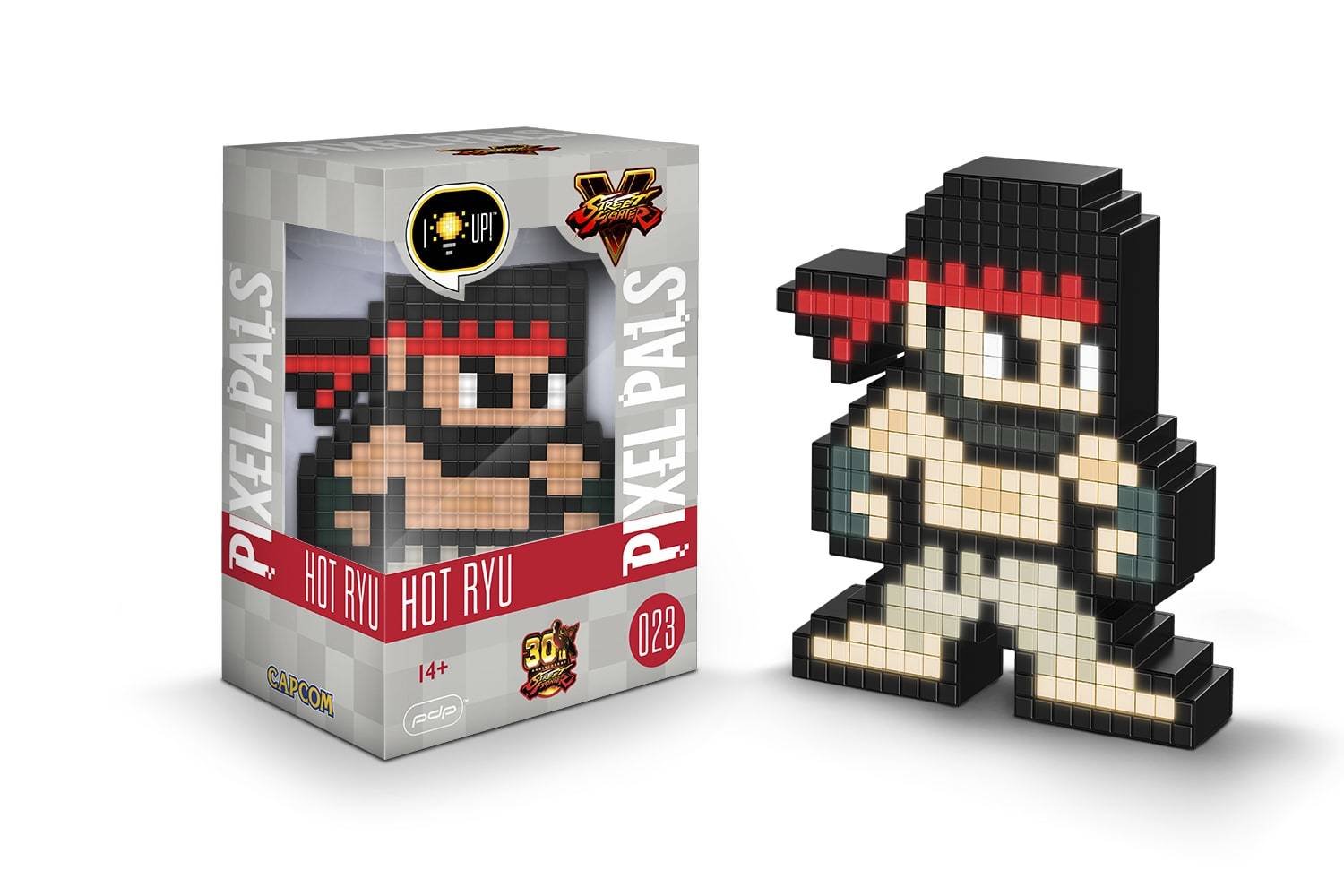 PDPPixel Pals-Capcom Street Fighter Hot RYU, Brown/Grey, 8.8 x 11.2 x 15.9 cm