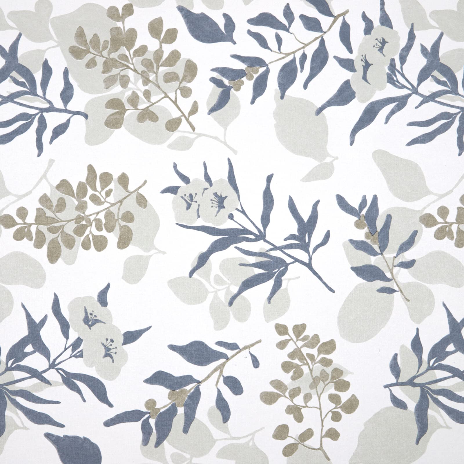 Floral Wallpaper Peel and Stick Blue Leaf Contact Paper 17.71'' x 118'' Vintage Plant Watercolor Self Adhesive Textured Wall Paper Vinyl for Home Decoration Boho Removable Wallpaper