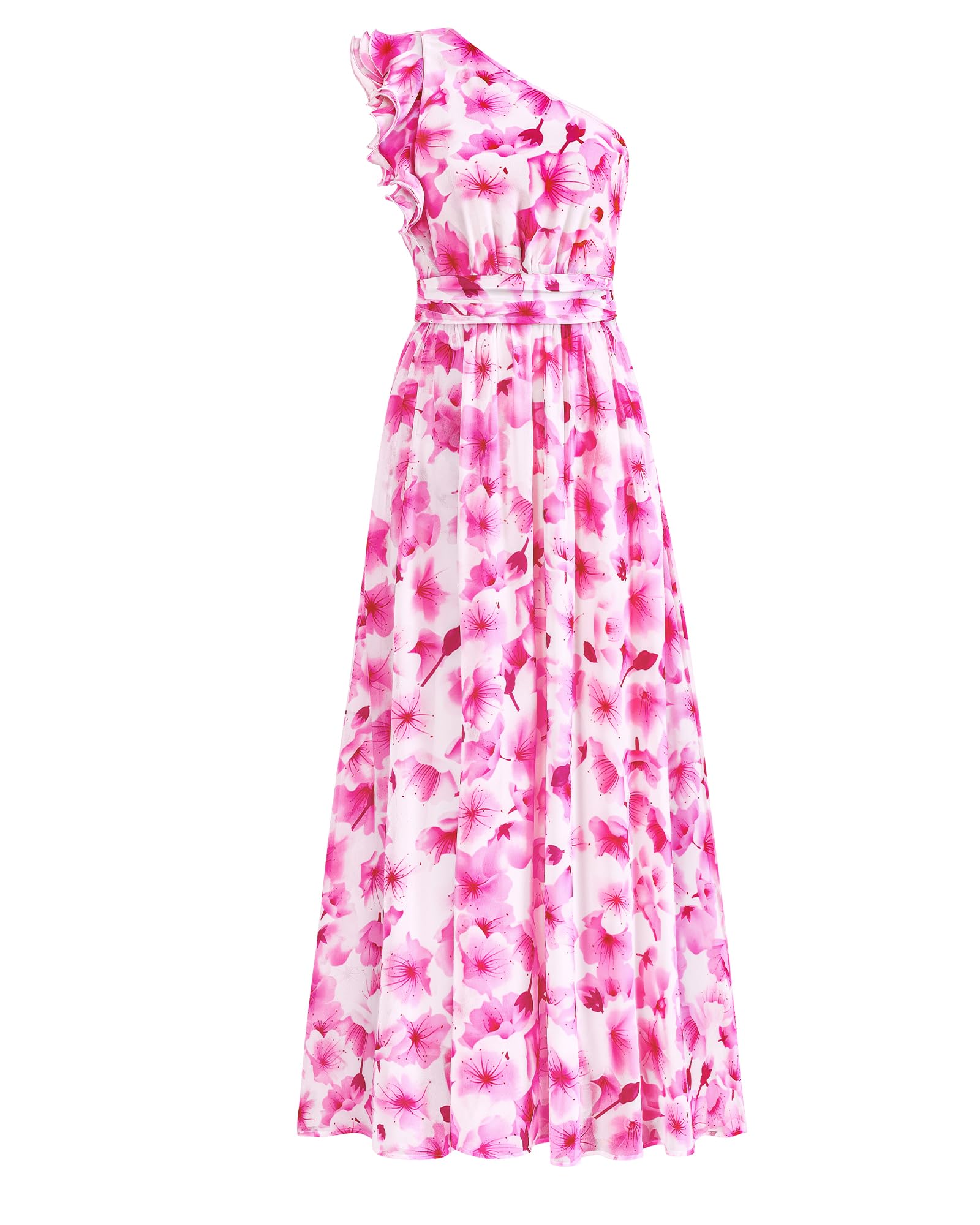 BTFBM One Shoulder Floral Maxi