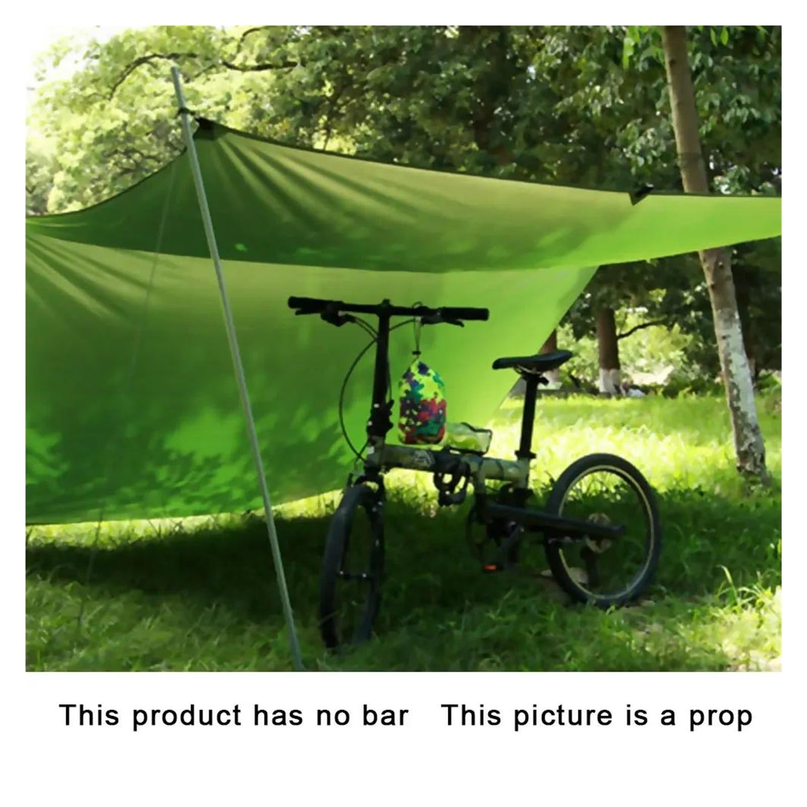 Bâche de tente de camping imperméable for pique-nique 3 x 3 mètres, auvent latéral de voiture, extérieur avec sac de transport, bâche de pluie, hamac, auvent, abri solaire Pour RandonnéE Plage Pique-N
