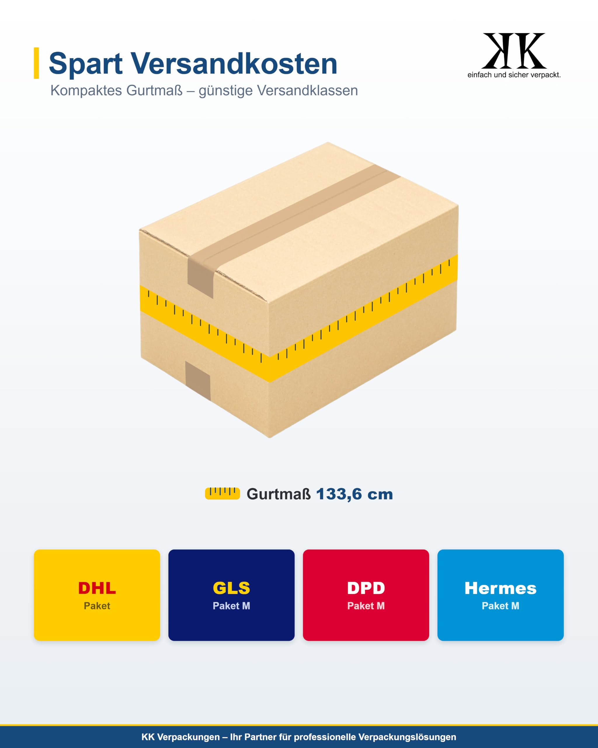 Versandkartons Kartons 350 x 250 x 200 mm 2-wellig in BC-Welle, 50 Stück | Mittelgroße Faltkartons für schwere Gegenstände für den Versand, 35x25x20 cm [Größe/Menge wählbar]