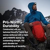 Vista 3 de Osprey Talon Pro 20L Mochila de senderismo para hombre con cinturón de cadera, color naranja marte