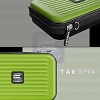 Vista 2 de Target Darts Takoma - Funda tipo cartera XL para dardos, verde con capacidad para 6 dardos, soporte protector de EVA con bolsas de doble cierre