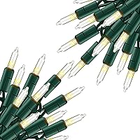 TWSHINE Warm White Christmas Lights 2 Pack, 40FT 200 Count Incandescent Mini String Lights, IP44 Waterproof for Indoor Outdoor Holiday Decor