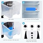 KOTEK Windowless Evaporative Air Cooler, Portable Air Conditioners w/ 3 Speeds, 4L Tank, 70° Oscillating Swamp Cooler AC Unit for Room, Indoor Cooling Fan That Blow Cold Air for Bedroom Office Garage