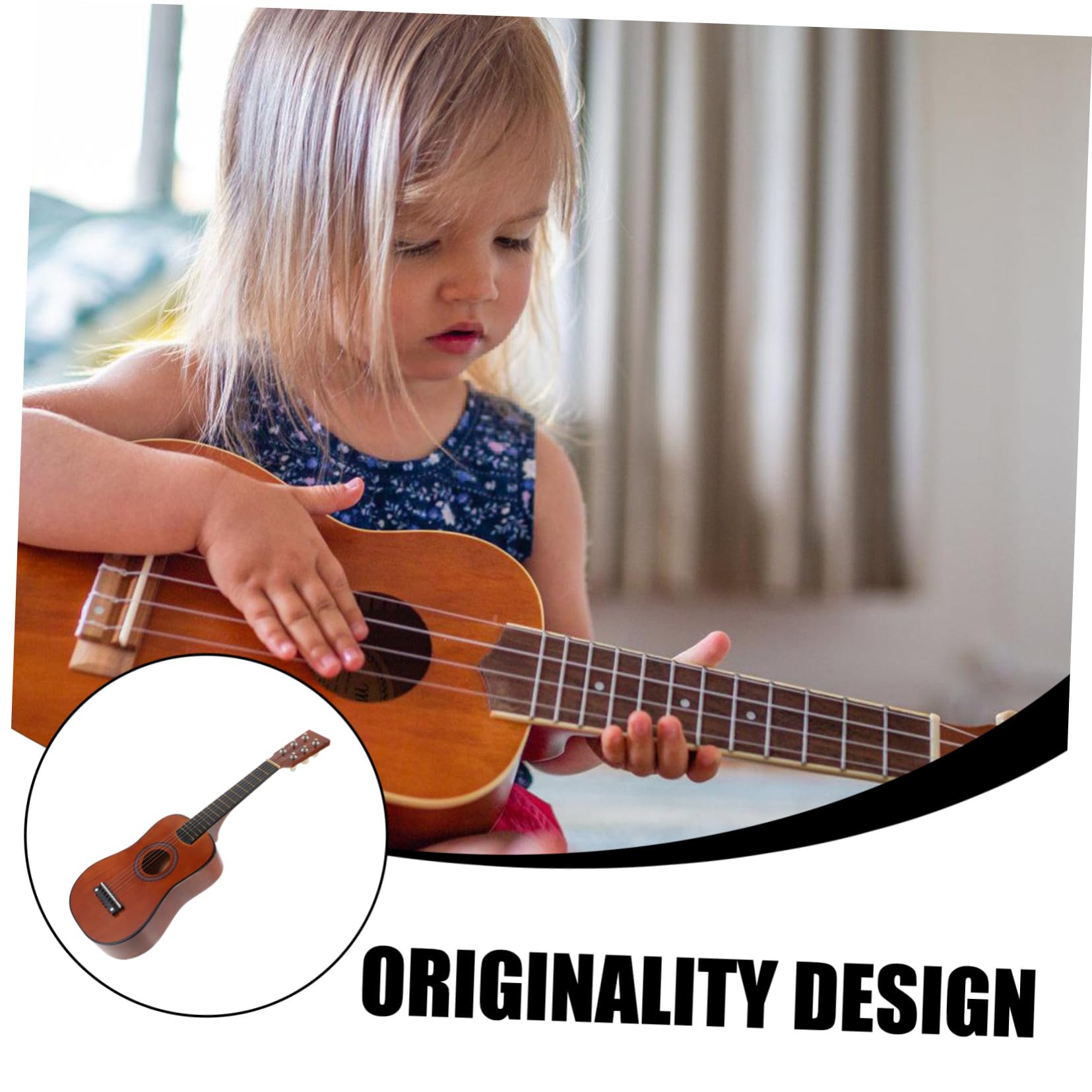 Juguete Pulgadas de Niños 23 de Madera para Guitarra para Principiantes