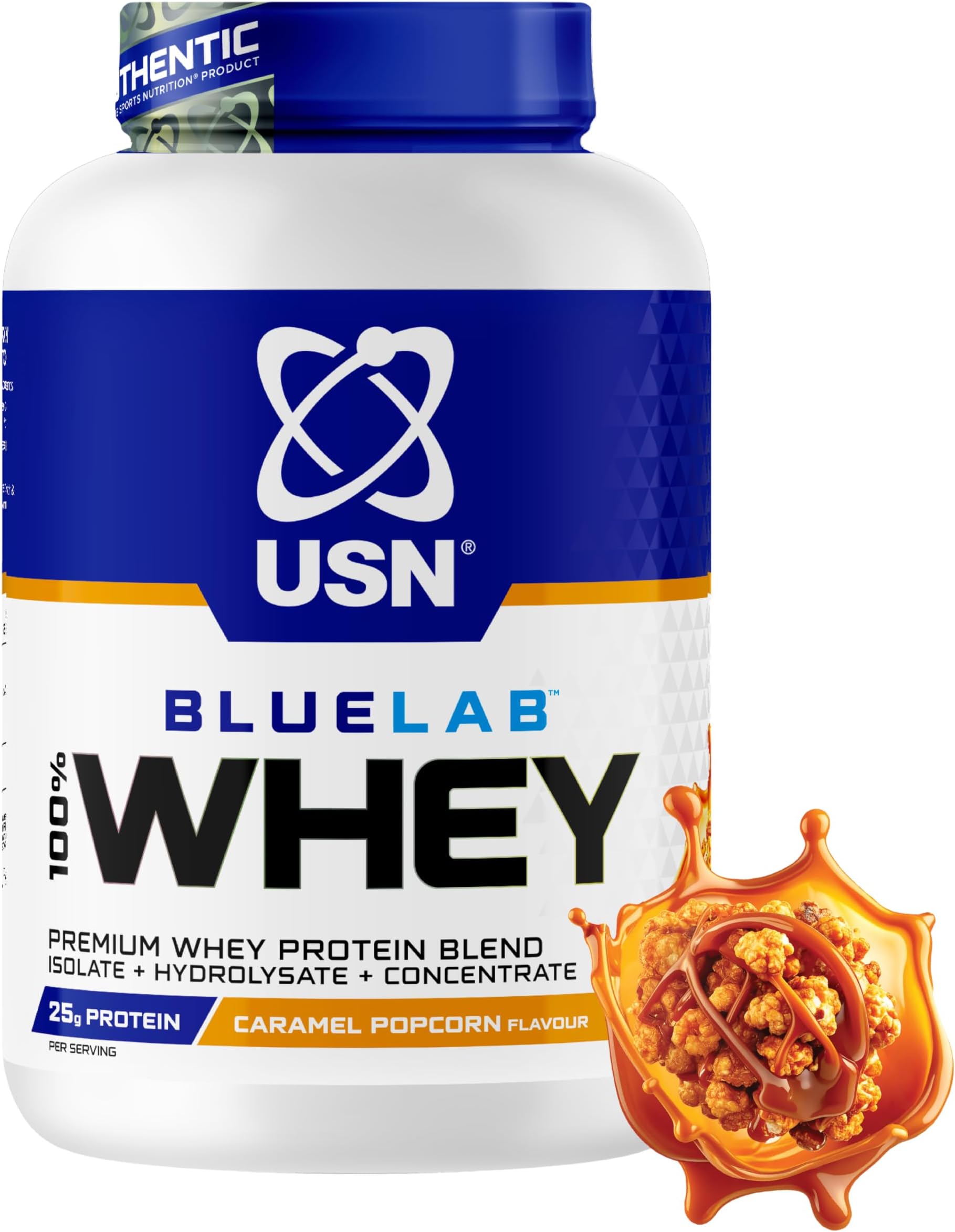 USN Blue Lab Whey (2000g) Caramel Popcorn - Proteins - Whey Protein Blend