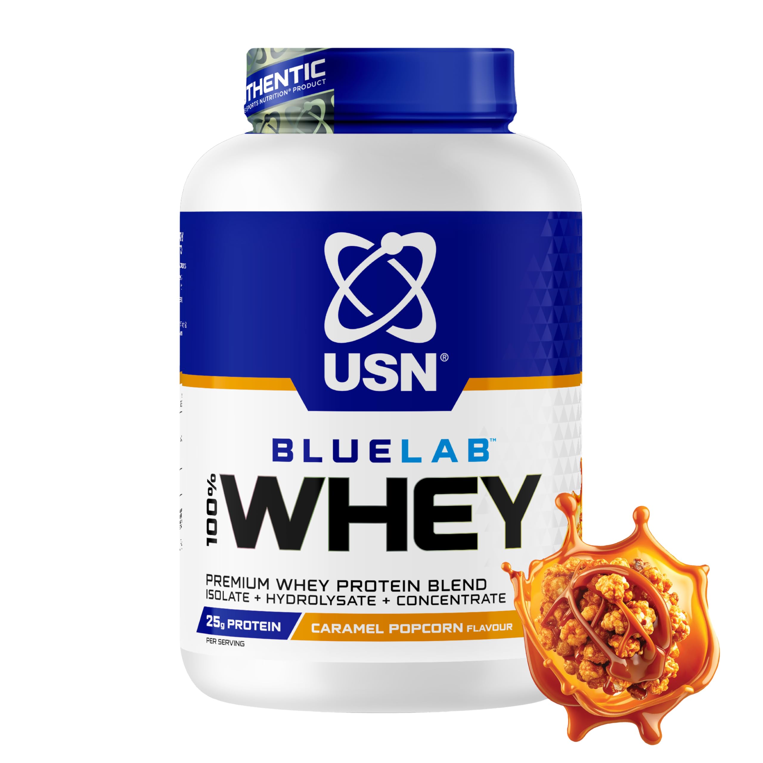 USN Blue Lab Whey (2000g) Caramel Popcorn - Proteins - Whey Protein Blend