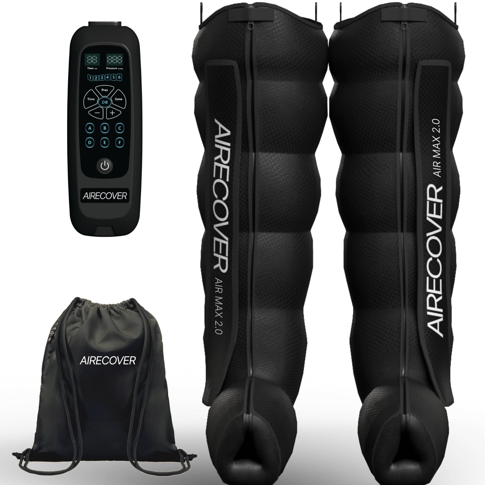 Presoterapia para Casa, Masajeador Piernas con 6 Cámaras para Mejorar la Circulación y Drenaje Linfático, Recovery Boots para Relajación Muscular y Piernas Cansadas, 6 Modos(L:176-190CM)