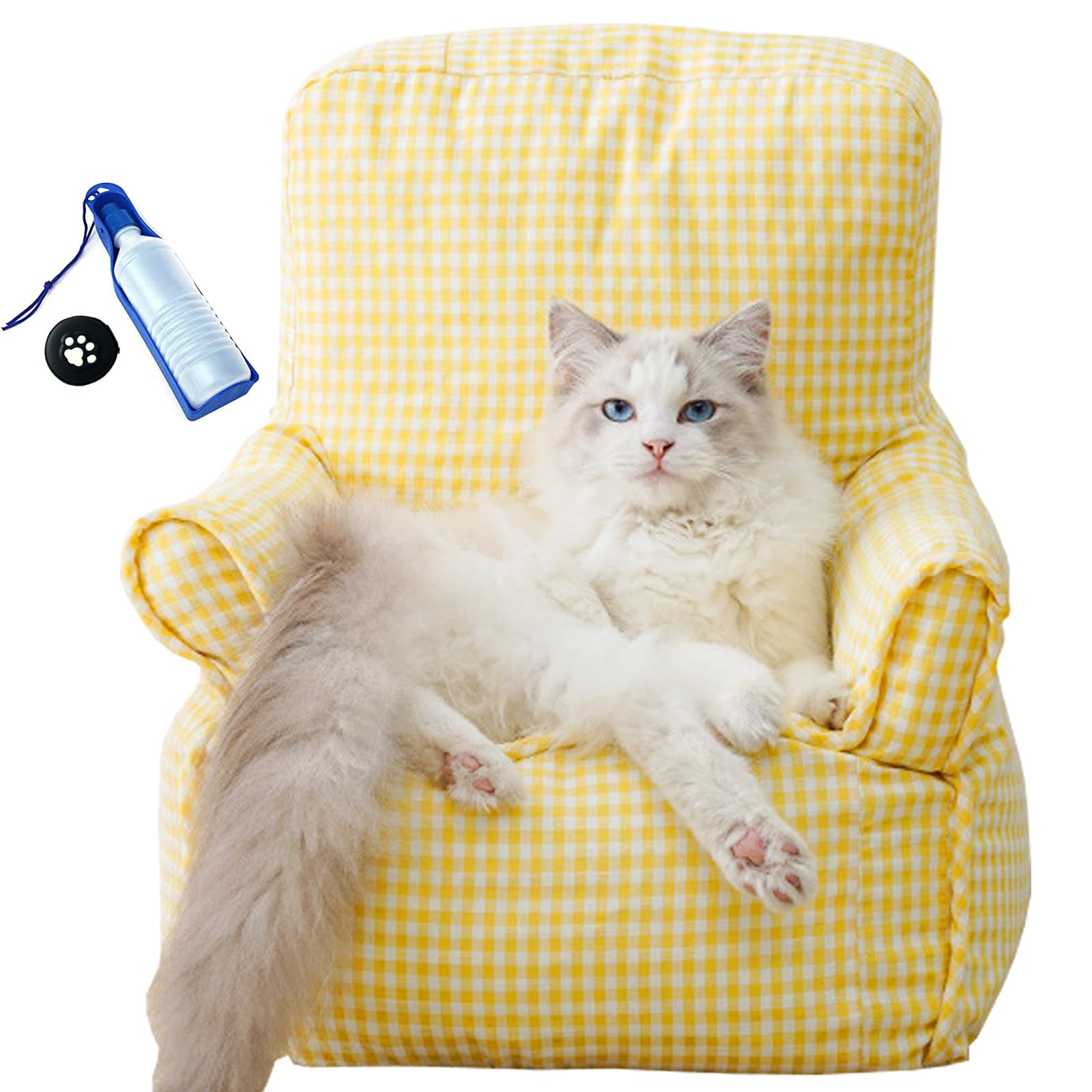 IS MUHE® Pet Couch Sofa Bed Washable Cat Beds for Medium Small Dogs & Cats,Cat Bed for Indoor Cats，Durable Dog Beds with Non-Slip Bottom, Fluffy Cat Couch