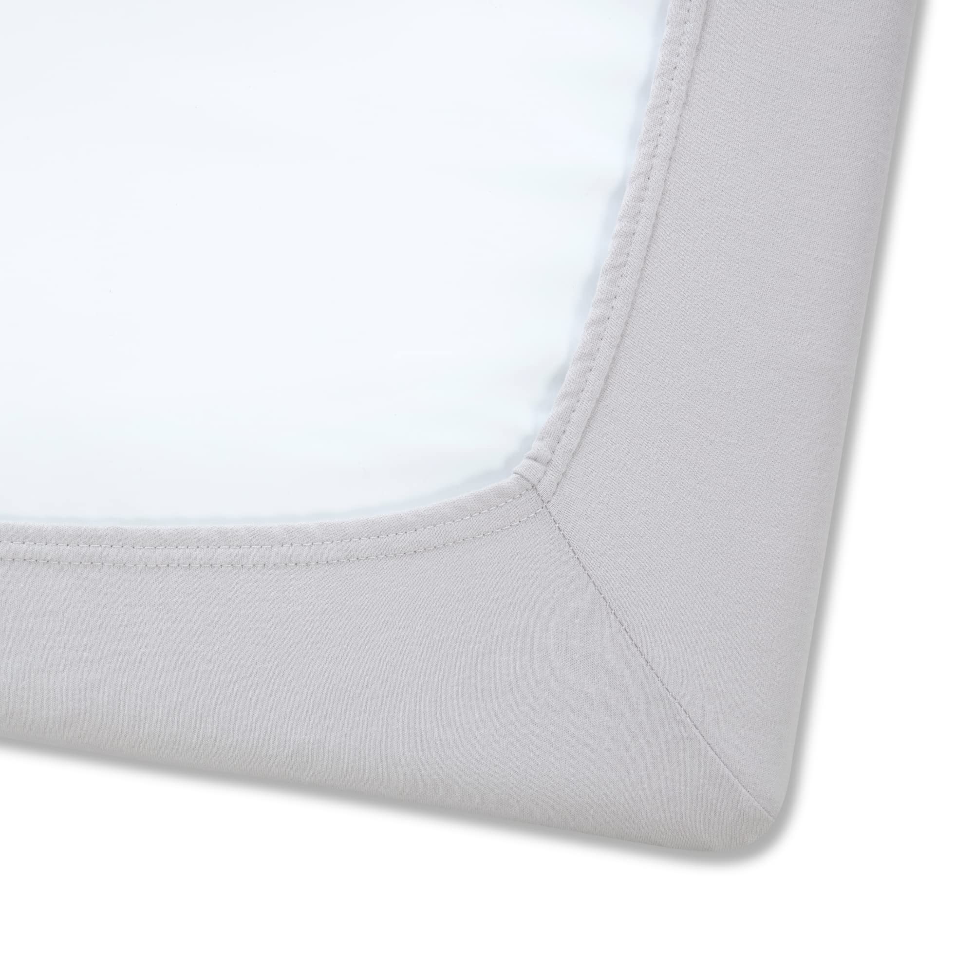 Clair de Lune Micro-Fresh® - Set di 2 lenzuola con angoli elasticizzati per lettino, 137 x 67 cm, 100% cotone, universali