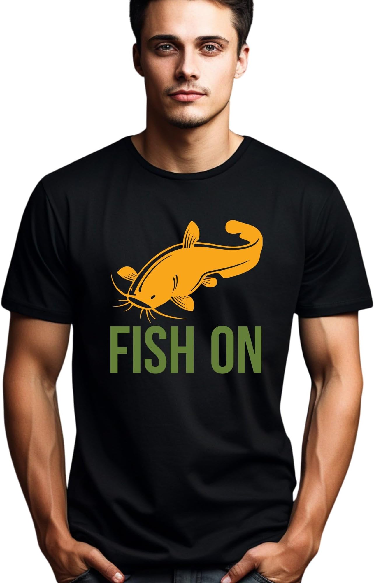 Seek Buy LoveFish On T-Shirt, Angler Gift, Fishing Enthusiast Tee, Outdoor Sportswear, Casual Fishing Apparel, Unisex Cotton Shirt
