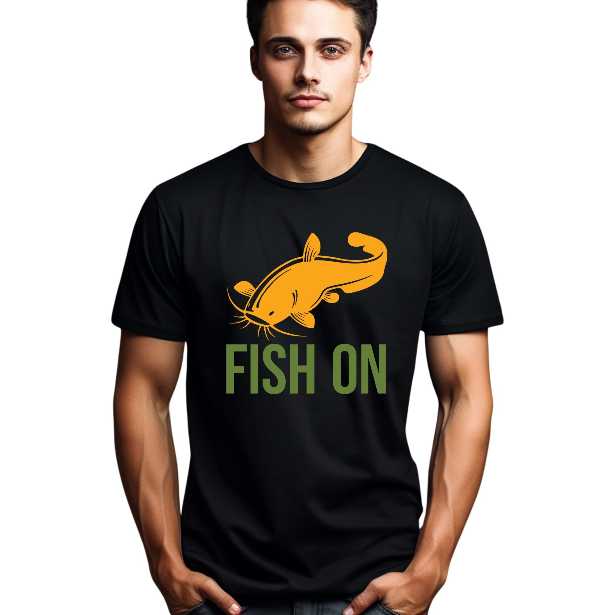Seek Buy LoveFish On T-Shirt, Angler Gift, Fishing Enthusiast Tee, Outdoor Sportswear, Casual Fishing Apparel, Unisex Cotton Shirt