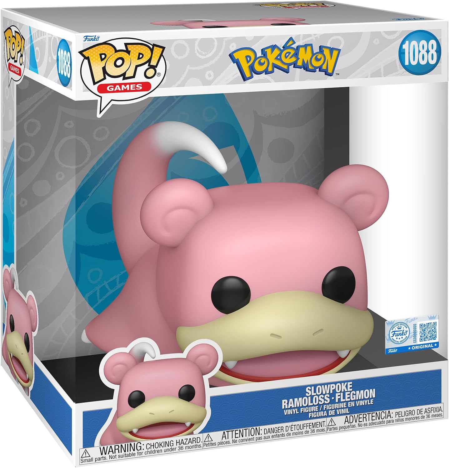 Funko Pop! Jumbo: Pokemon - Slowpoke - Collectible Vinyl Figure - Gift Idea - Official Merchandise - Toys for Children and Adults - Games Fans - Collectible and Exhibition Figure