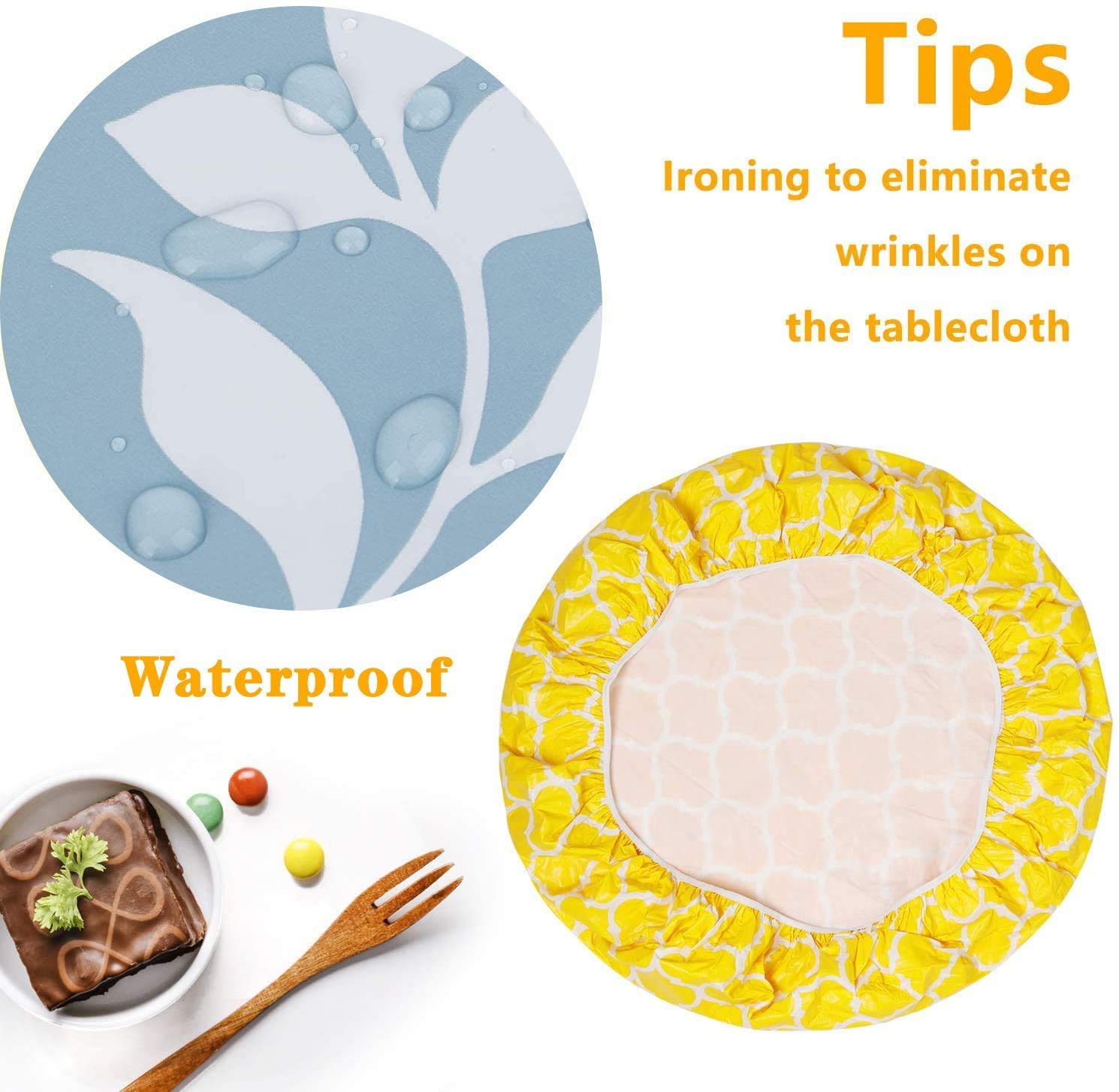 Nappe Ronde Antitache, 3D Océan Animal Dauphin Licorne Lion