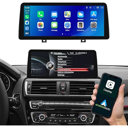 12.3" Ultra-Thin Car Screen Carplay for BMW 1&2 Series F20/F21/F22/F23 2012-2016 with NBT System Car Radio Bluetooth/Siri/Support Rear Camera