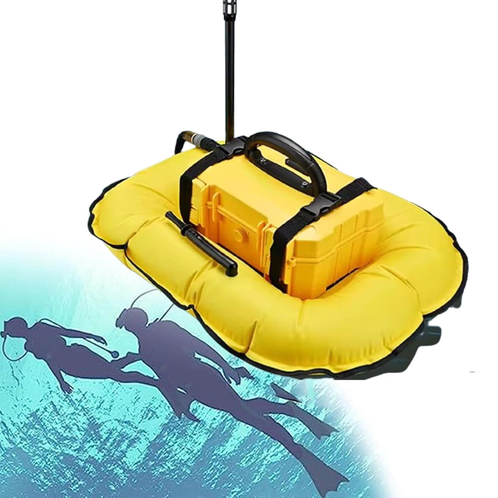 RayGenius Respirateur de plongée électrique, kit d'équipement de Respiration sous-Marine pour la plongée sous-Marine, Refroidissement par Eau en Circulation sans Fil.,D4000-Yellow
