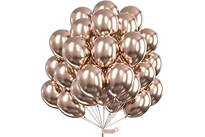 PartyWoo Champagne Gold Metallic Balloons: 50 pcs of Shimmering Elegance for your Events