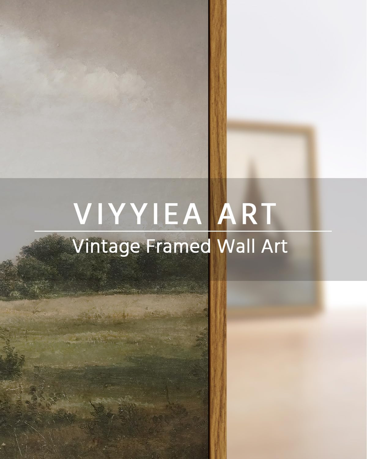 VIYYIEA Vintage-Leinwandbild - Pflanzenset I, Gerahmt, 22,9 X 28,9 Cm, Für Wohnzimmer & Badezimmer