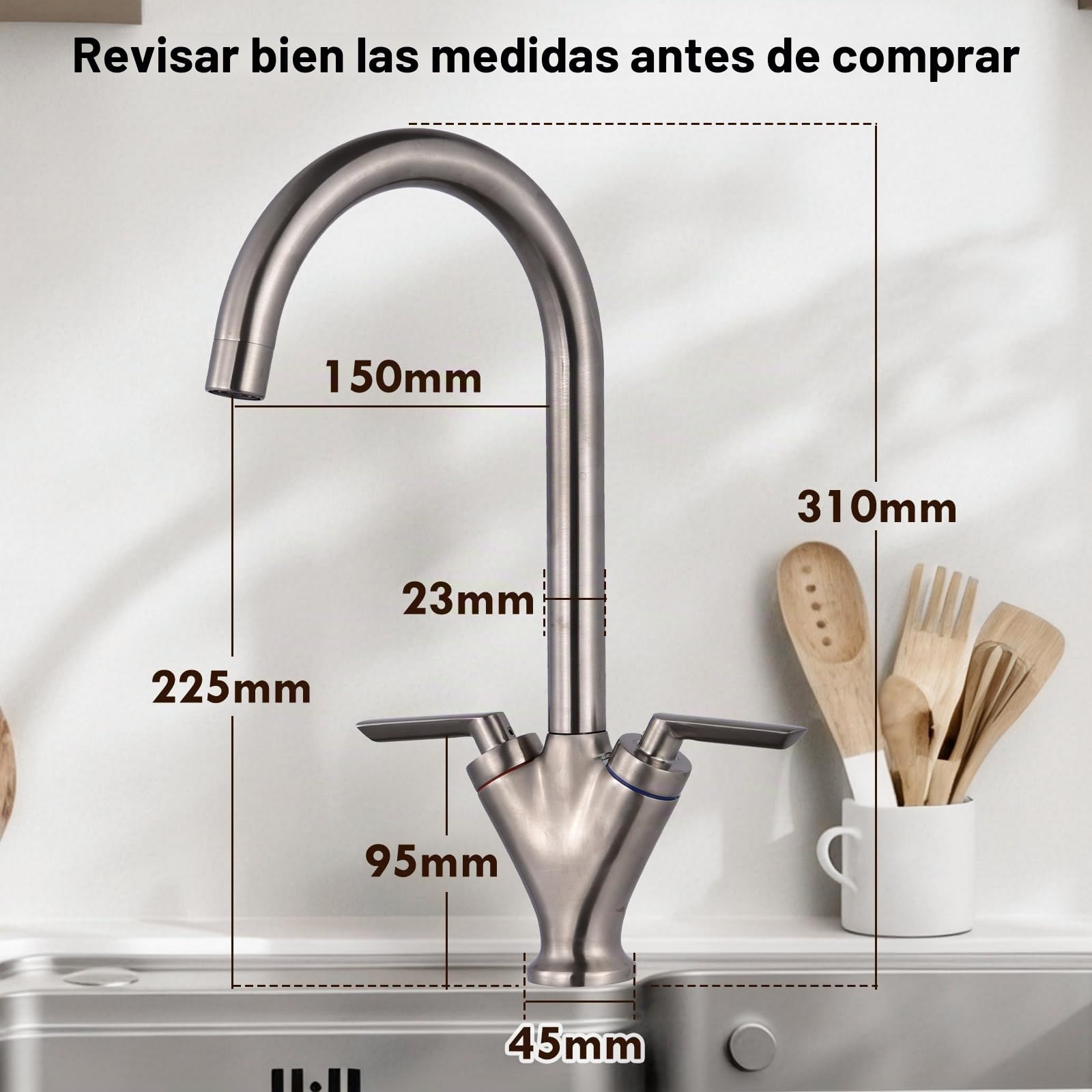 Grifo mezclador para fregadero de cocina