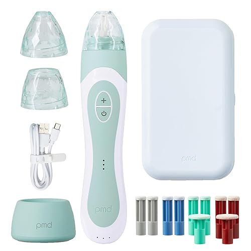 PMD Personal Microderm Elite Pro - At-Home Microdermabrasion Machine with Kit for Face and Body - Exfoliating Crystals and Vacuum Suction for Fresh