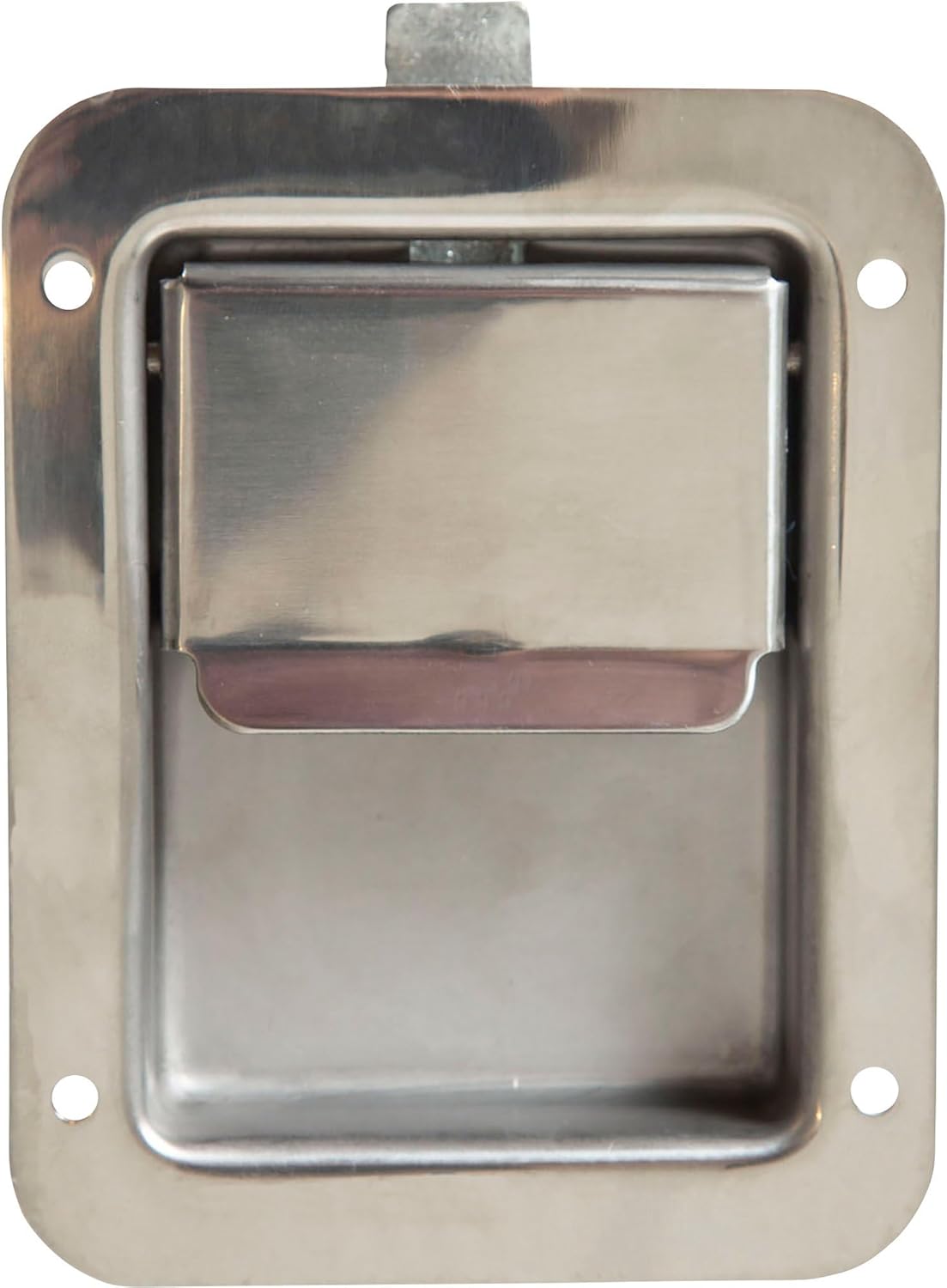 Buyers Products N3885 Non-Locking Standard Flush Single Point Latch, Polished Stainless Steel, Bolt On Mount, Truck Tool Box Latch, Trailer Latch, Camper & RV Latch, Silver