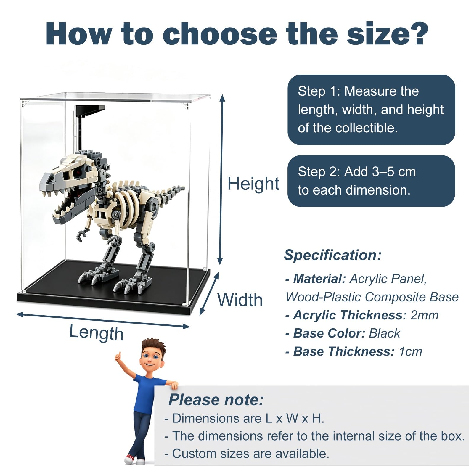 Cajas de Metacrilato Vitrina Expositora de Acrílico con Base de Espejo | Vitrina Transparente con Protección UV y Puerta, Caja de Exhibición de Sobremesa para Figuras de Acción y Maquetas