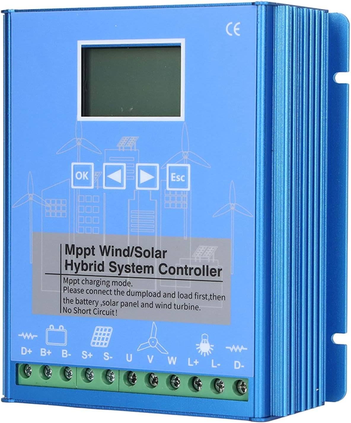 Controlador Solar Eólico Mppt De 12 V, 24 V Y 48 V, Controlador De Farola Híbrido Eólico-Solar De 5000 W a 12 000 W, Controlador De Carga De Energía Lcd, Para Generación Fuera De La Red,8000W-48V