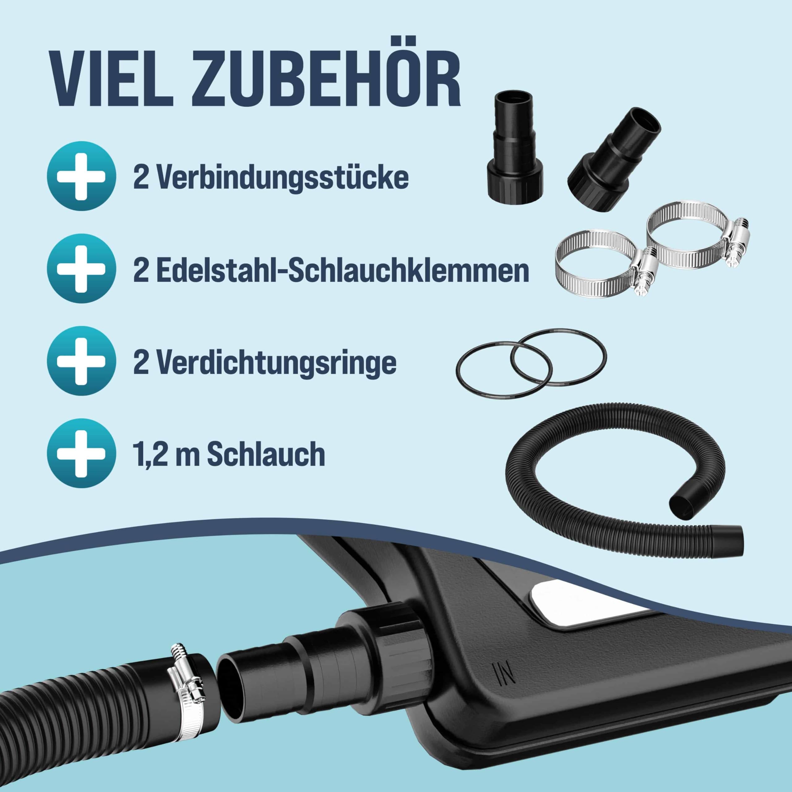 Monzana® Sonnenkollektor Pool 112x55x14cm 10000 L/h Höhenverstellbar 32/38mm Anschluss UV-Beständig Erweiterbar Poolheizung Solar Heizung Wasser