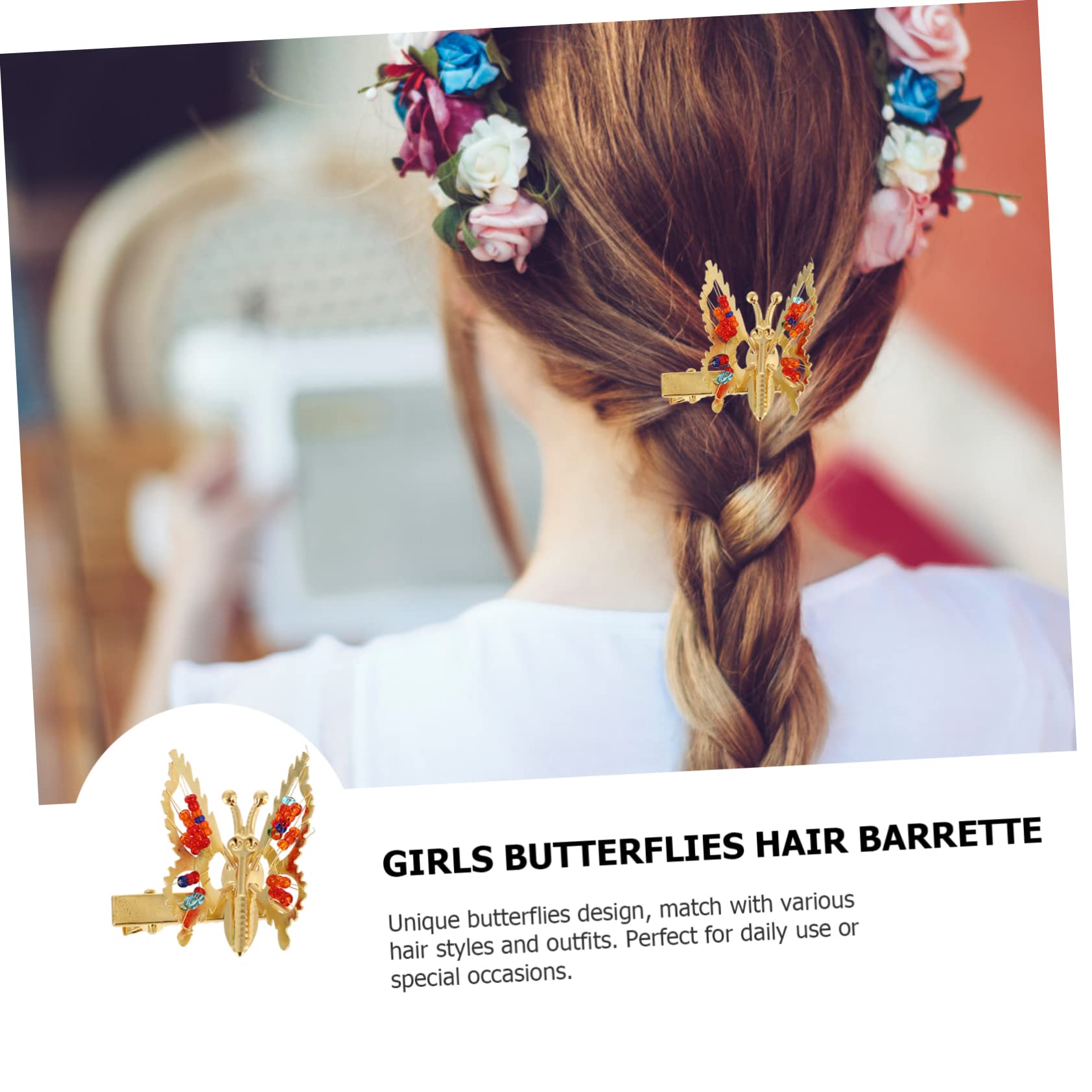 FRCOLOR 60stücke Teiliges Metall-schmetterlings-haarspangen Mit Vibrationsflügeln Elegante Haarklammern Für Frauen Für Partys Kostüme Und Besondere Anlässe