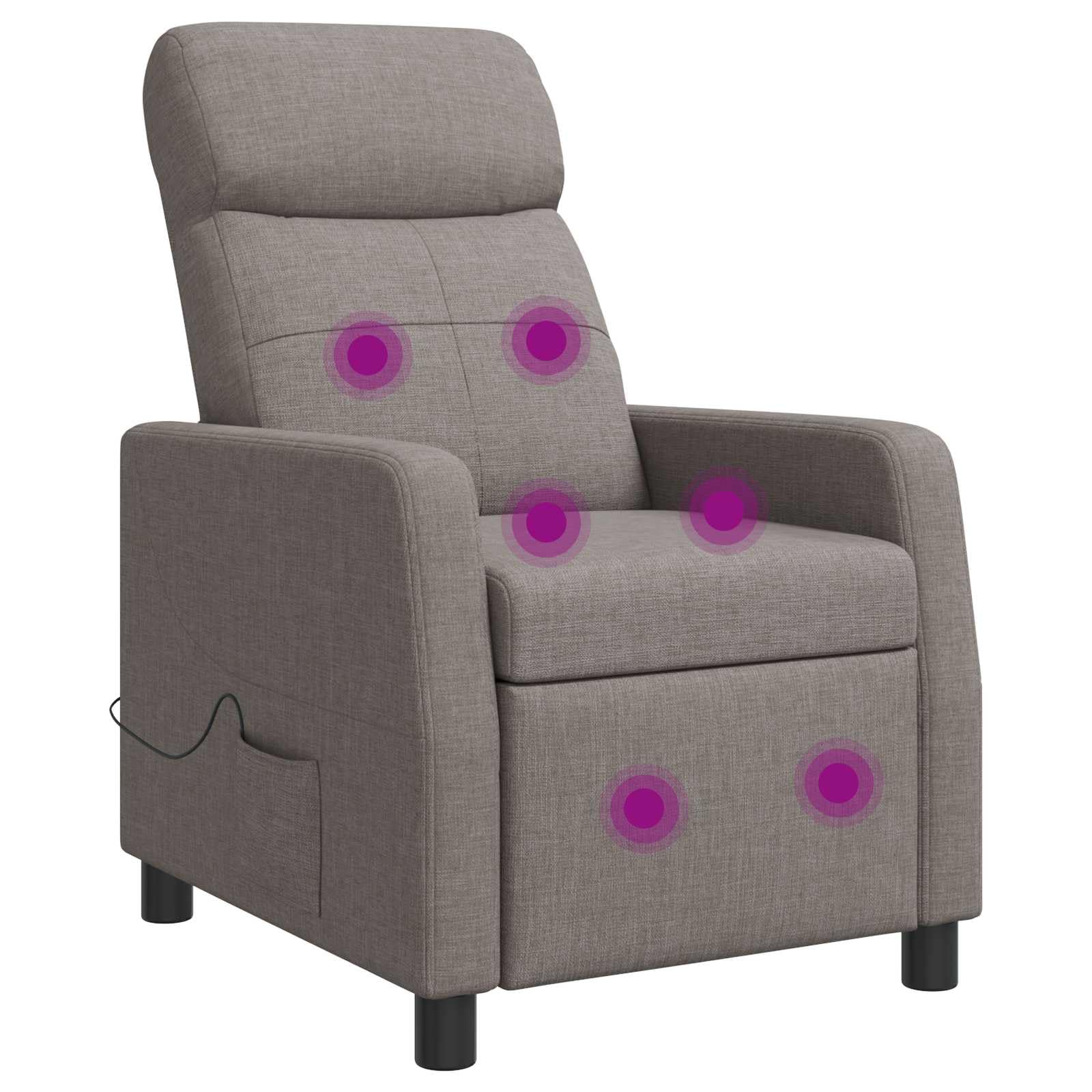 Poltrona relax tortora, 100% poliestere