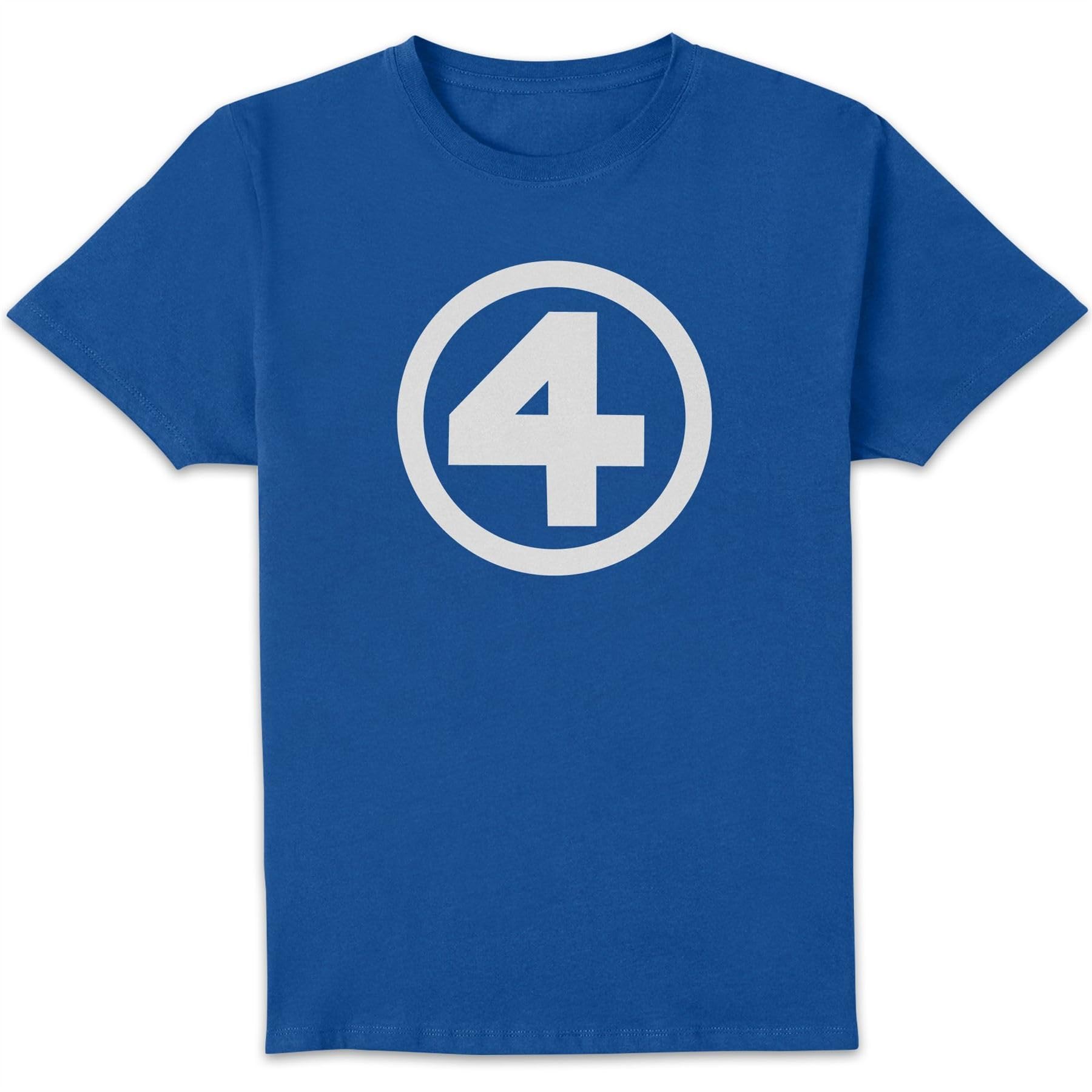 Official Marvel Fantastic Four Adults T-Shirt - Blue (Classic Symbol) - M