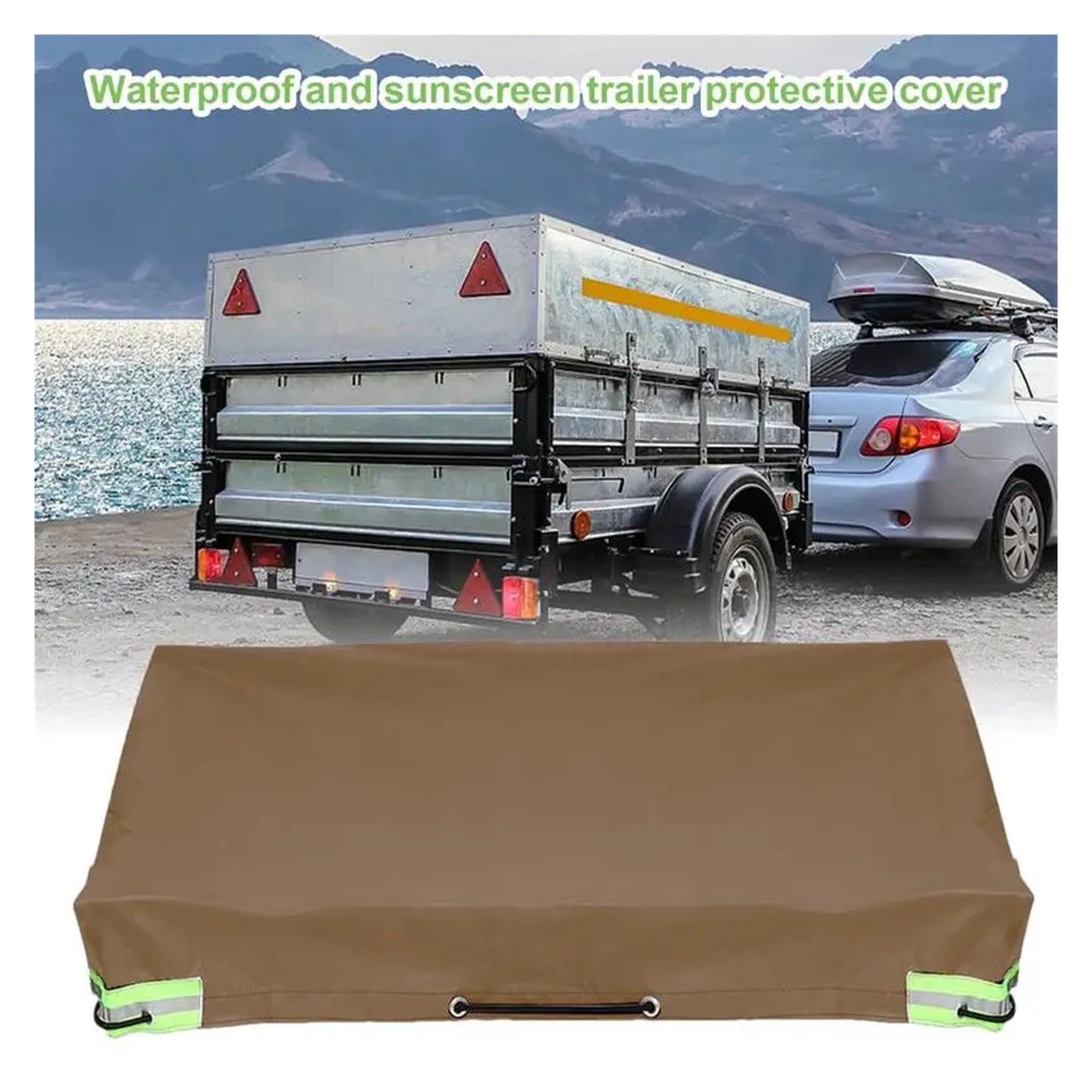 Fundas De Remolque Cubierta for remolque, lona for acampar RV, impermeable, resistente a la intemperie, cubierta for remolque de viaje for RV, remolque de transporte y otros vehículos Remolque Funda(B