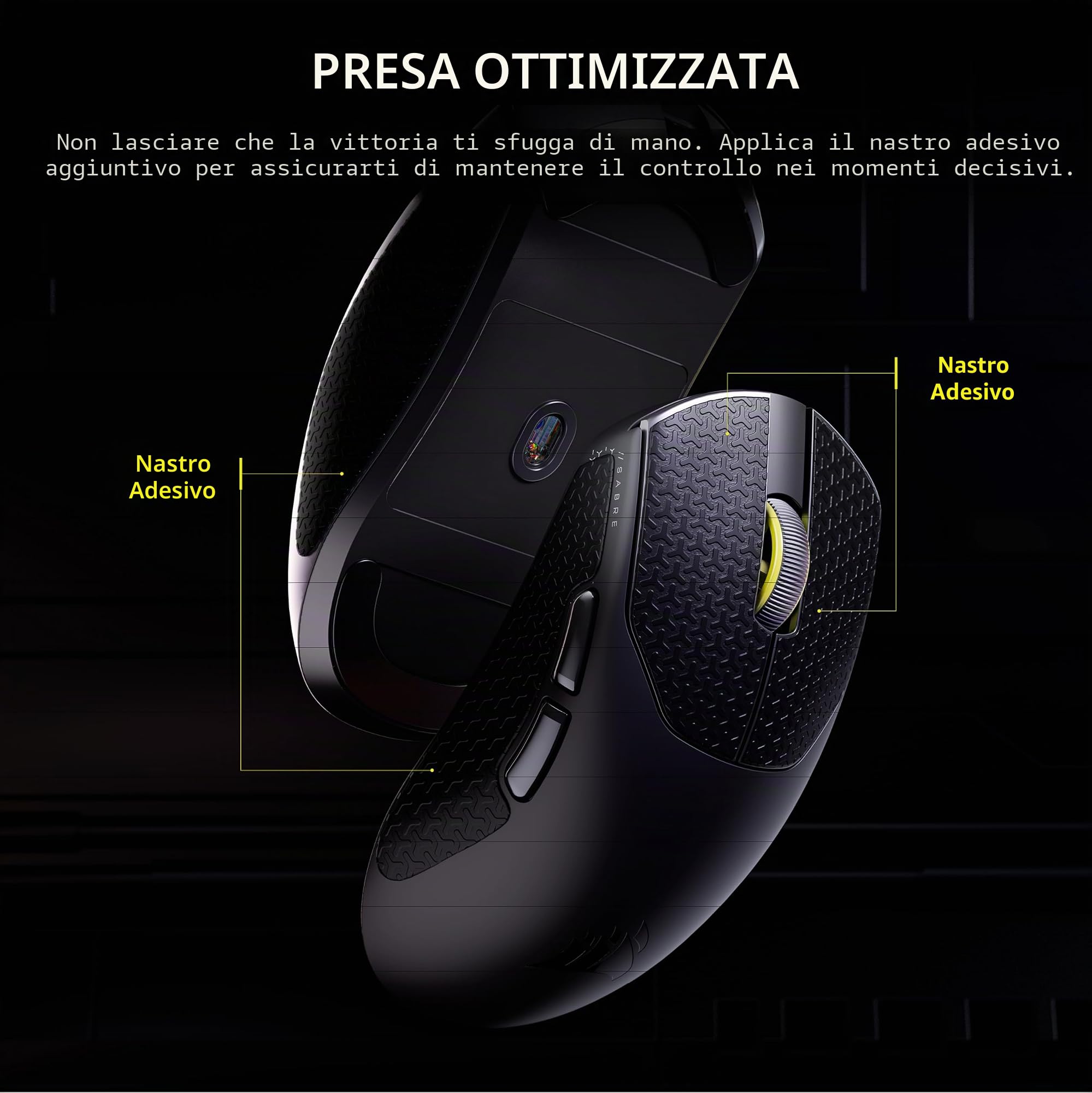 Corsair Sabre v2 PRO - Mouse da gioco wireless ultra leggero FPS, 33.000 DPI, peso 36 g, funzione Hyper-Polling 8000Hz, interruttori meccanici, durata della batteria wireless fino a 70 ore