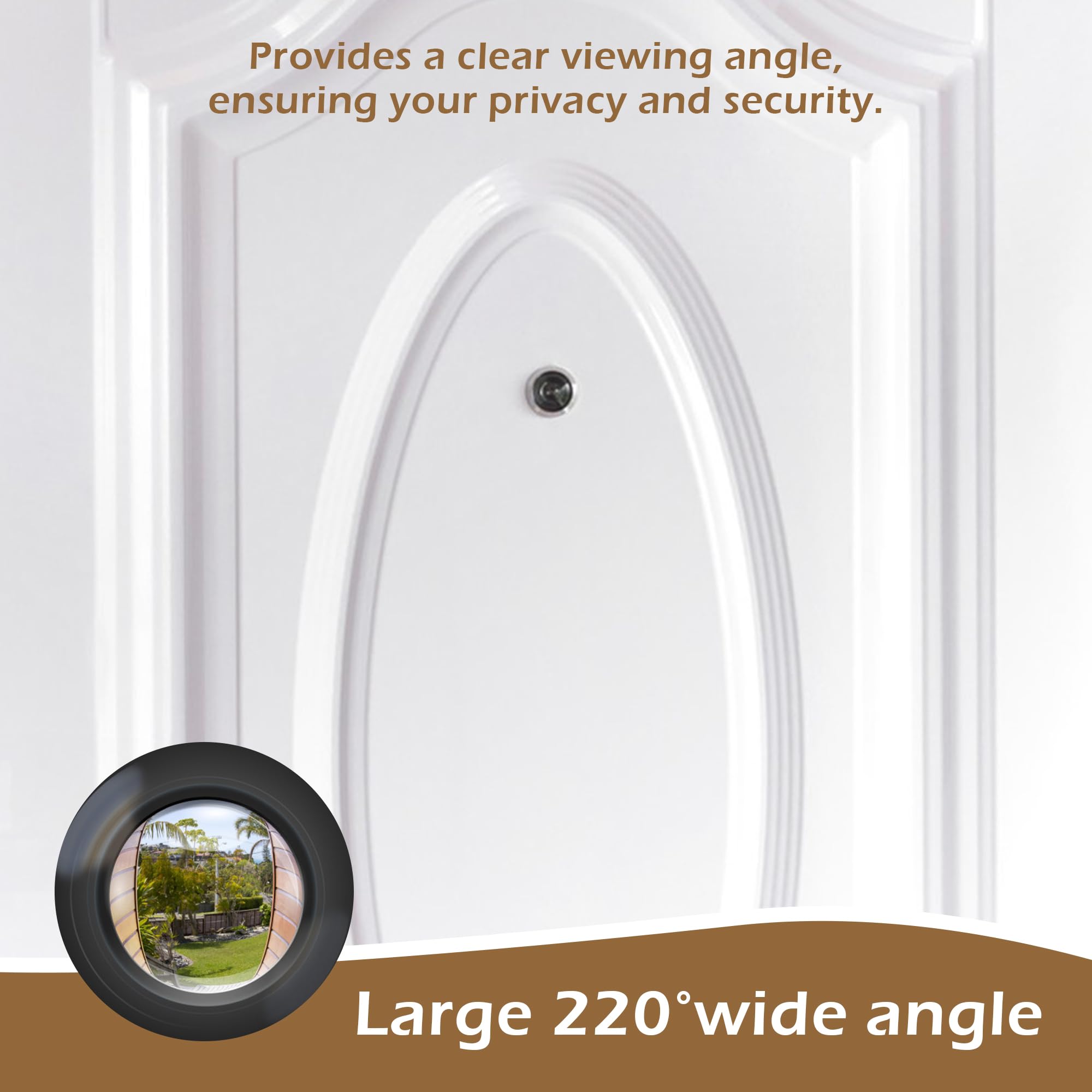 Desenda Door Viewer with Privacy Cover Peephole Viewer, 14mm Diameter 35-50mm Length Security Spy Hole - Image 4