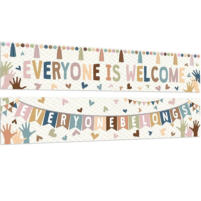 Buy 2 Pcs Banner Everyone Is Classroom Decor Bulletin