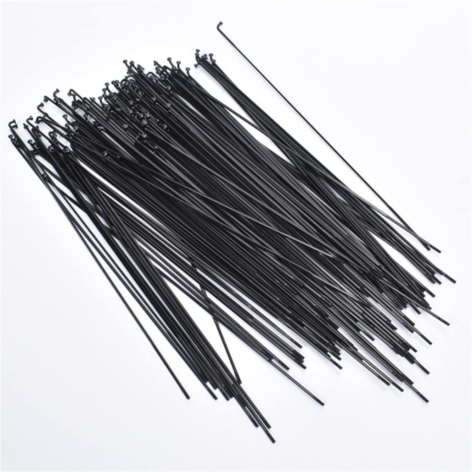 Bicycle Parts Replace Spokes, Mountain Bicycle Bicycle 14G Steel Wire 42 Steel Spoke Road Spoke Black 12PCS(250mm Copper Cap)