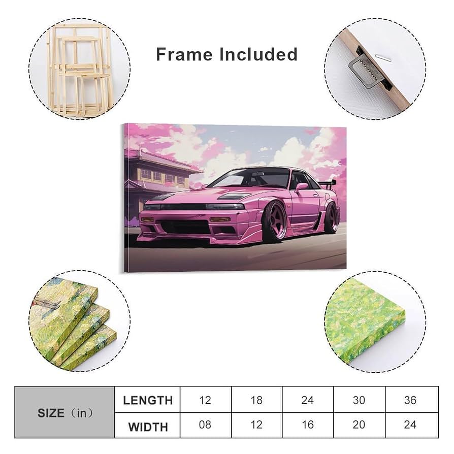 Amazon.com: Japan Jdm Car S13 Pink Cherry Blossom Tokyo Car
