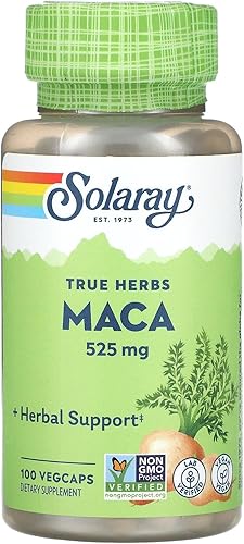 SOLARAY True Herbs, Maca, 525 mg, 100 cápsulas vegetales