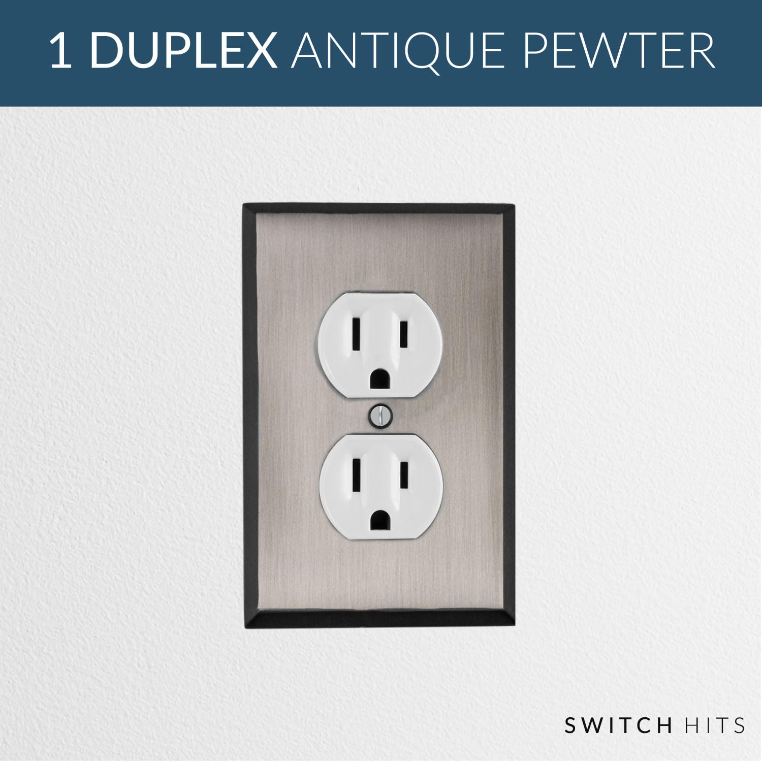 Switch Hits Mottled Antique Copper Outlet Wall Plate | 1 GFI Rocker | 2.8 x 4.6 | Hand-Polished Brass Construction | Electrical Switch Plate Cover for All Configurations
